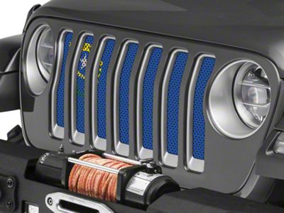 Under The Sun Inserts Grille Insert; Nevada State Flag (18-23 Jeep Wrangler JL w/o TrailCam; 2024 Jeep Wrangler JL Sport)