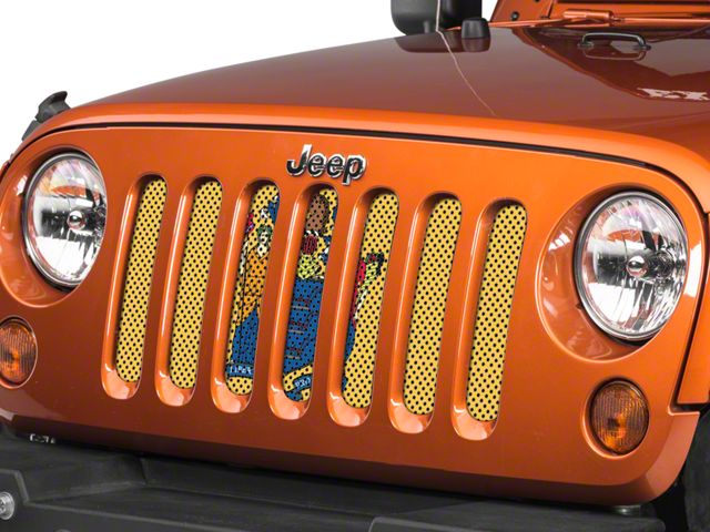 Under The Sun Inserts Grille Insert; New Jersey State Flag (07-18 Jeep Wrangler JK)