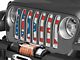 Under The Sun Inserts Grille Insert; Ohio State Flag (18-23 Jeep Wrangler JL w/o TrailCam; 2024 Jeep Wrangler JL Sport)