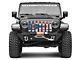 Under The Sun Inserts Grille Insert; Ohio State Flag (18-23 Jeep Wrangler JL w/o TrailCam; 2024 Jeep Wrangler JL Sport)