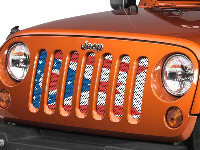 Under The Sun Inserts Grille Insert; Ohio State Flag (07-18 Jeep Wrangler JK)