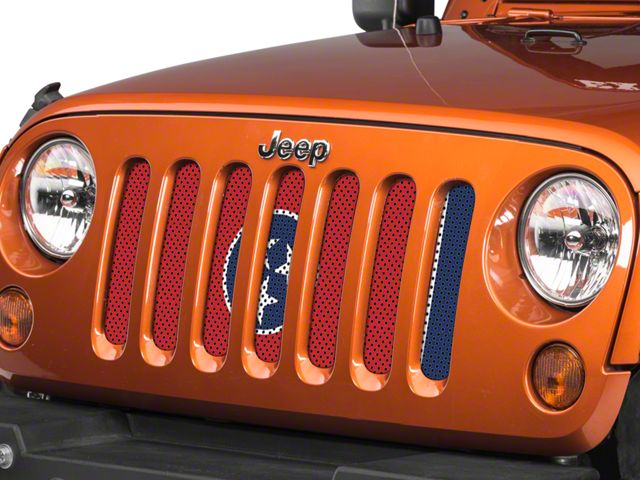 Under The Sun Inserts Grille Insert; Tennessee State Flag (07-18 Jeep Wrangler JK)