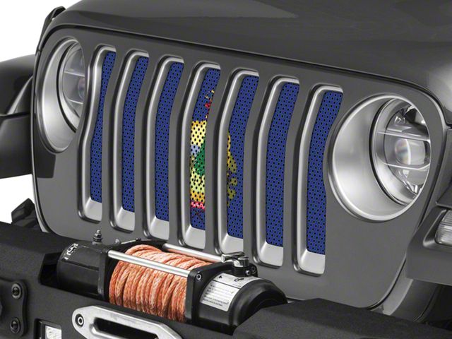 Under The Sun Inserts Grille Insert; Vermont State Flag (18-23 Jeep Wrangler JL w/o TrailCam; 2024 Jeep Wrangler JL Sport)
