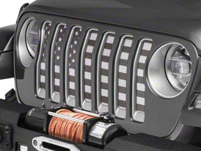 Under The Sun Inserts Grille Insert; Black and White (18-23 Jeep Wrangler JL)