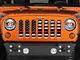 Under The Sun Inserts Grille Insert; Black and White Thin Red Line (07-18 Jeep Wrangler JK)
