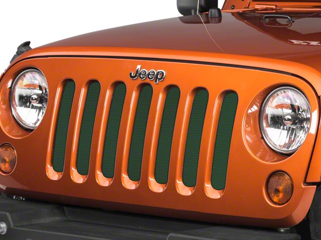 Under The Sun Inserts Grille Insert; Black Forest Green Pearl (07-18 Jeep Wrangler JK)