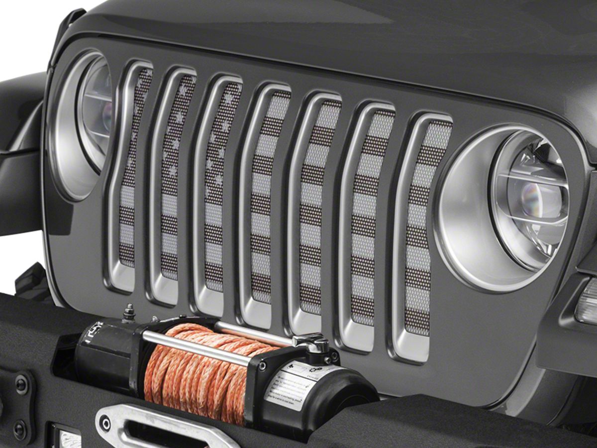 Under The Sun Inserts Jeep Wrangler Grille Insert; Black Out INSRT-BO-JL  (18-23 Jeep Wrangler JL) - Free Shipping