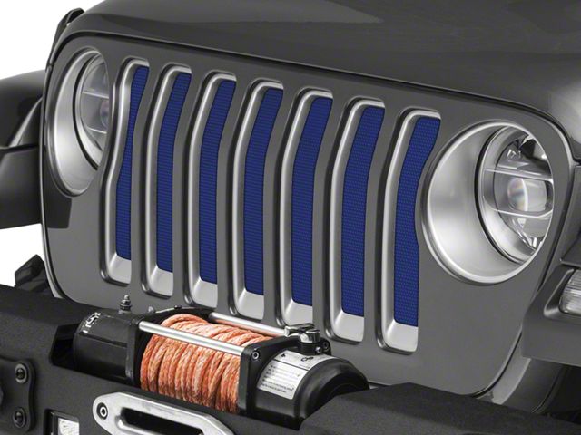 Under The Sun Inserts Grille Insert; Deep Water Blue Pearl (18-23 Jeep Wrangler JL w/o TrailCam; 2024 Jeep Wrangler JL Sport)