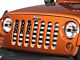 Under The Sun Inserts Grille Insert; Distressed Black and White (07-18 Jeep Wrangler JK)