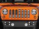 Under The Sun Inserts Grille Insert; Distressed Black and White (07-18 Jeep Wrangler JK)