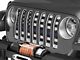 Under The Sun Inserts Grille Insert; Distressed Black and White Thin Blue Line (20-23 Jeep Gladiator JT w/o TrailCam; 2024 Jeep Gladiator JT Sport)