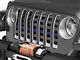 Under The Sun Inserts Grille Insert; Distressed Thin Blue Line (20-23 Jeep Gladiator JT w/o TrailCam; 2024 Jeep Gladiator JT Sport)