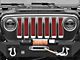 Under The Sun Inserts Grille Insert; Flame Red (20-23 Jeep Gladiator JT w/o TrailCam; 2024 Jeep Gladiator JT Sport)