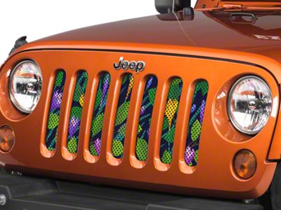 Under The Sun Inserts Grille Insert; Flowers Blooming (07-18 Jeep Wrangler JK)