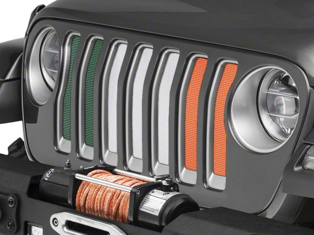 Under The Sun Inserts Grille Insert; Luck of the Irish (20-23 Jeep Gladiator JT w/o TrailCam; 2024 Jeep Gladiator JT Sport)