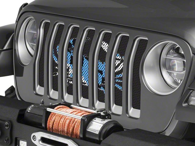 Under The Sun Inserts Grille Insert; Maryland Crab OC (18-23 Jeep Wrangler JL w/o TrailCam; 2024 Jeep Wrangler JL Sport)