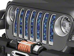 Under The Sun Inserts Grille Insert; Mermaid Scales (18-23 Jeep Wrangler JL w/o TrailCam; 2024 Jeep Wrangler JL Sport)