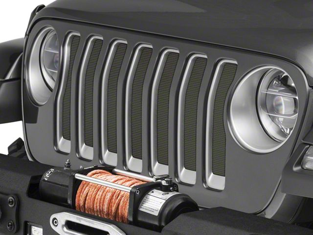 Under The Sun Inserts Grille Insert; Moss Green Pearl Coat (18-23 Jeep Wrangler JL w/o TrailCam; 2024 Jeep Wrangler JL Sport)
