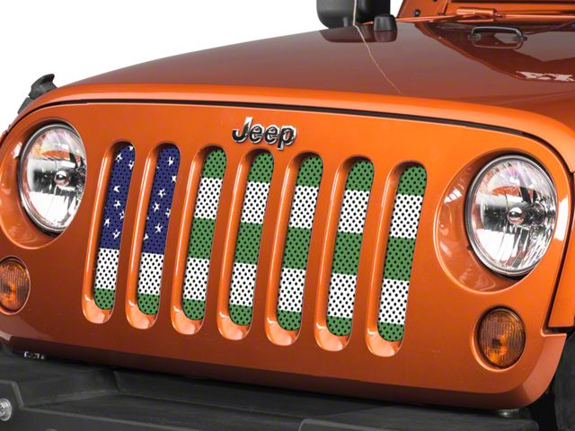 Under The Sun Inserts Grille Insert; NYPD Flag (07-18 Jeep Wrangler JK)