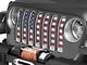 Under The Sun Inserts Grille Insert; Old Glory (18-23 Jeep Wrangler JL w/o TrailCam; 2024 Jeep Wrangler JL Sport)