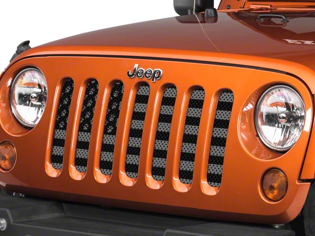 Under The Sun Inserts Grille Insert; Paws Black Out (07-18 Jeep Wrangler JK)