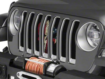 Under The Sun Inserts Grille Insert; Punisher Old Glory (20-23 Jeep Gladiator JT w/o TrailCam; 2024 Jeep Gladiator JT Sport)