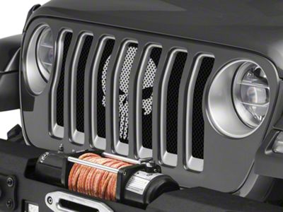 Under The Sun Inserts Grille Insert; Punisher Silver (20-23 Jeep Gladiator JT)