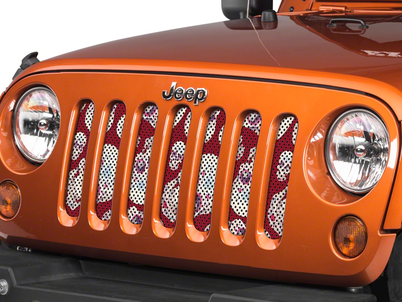 Under The Sun Inserts Jeep Wrangler Grille Insert; Sugar Skulls INSRT ...