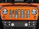 Under The Sun Inserts Grille Insert; Woodland Camo Stars and Stripes (07-18 Jeep Wrangler JK)