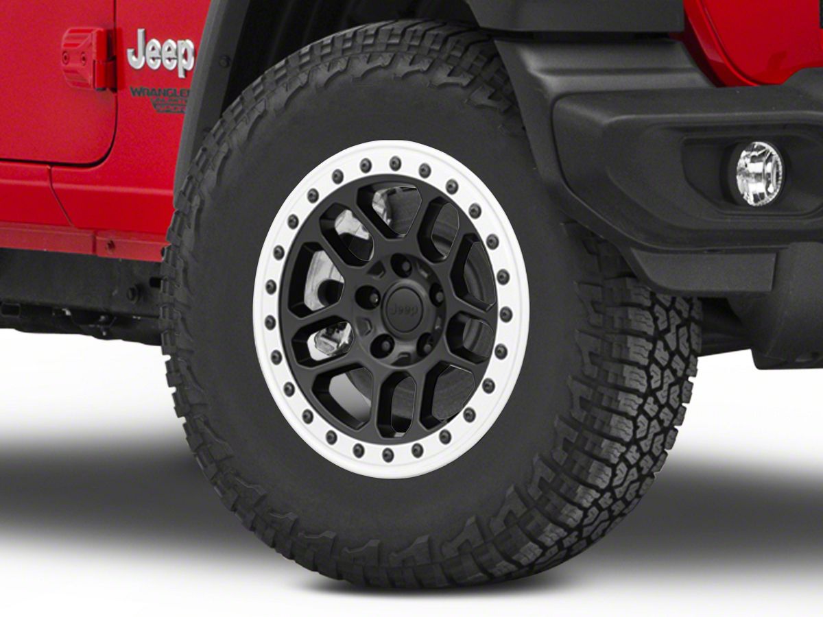 Mopar Jeep Wrangler True Beadlock Capable Satin Black Wheel; 17x8 77072466  (18-23 Jeep Wrangler JL) - Free Shipping
