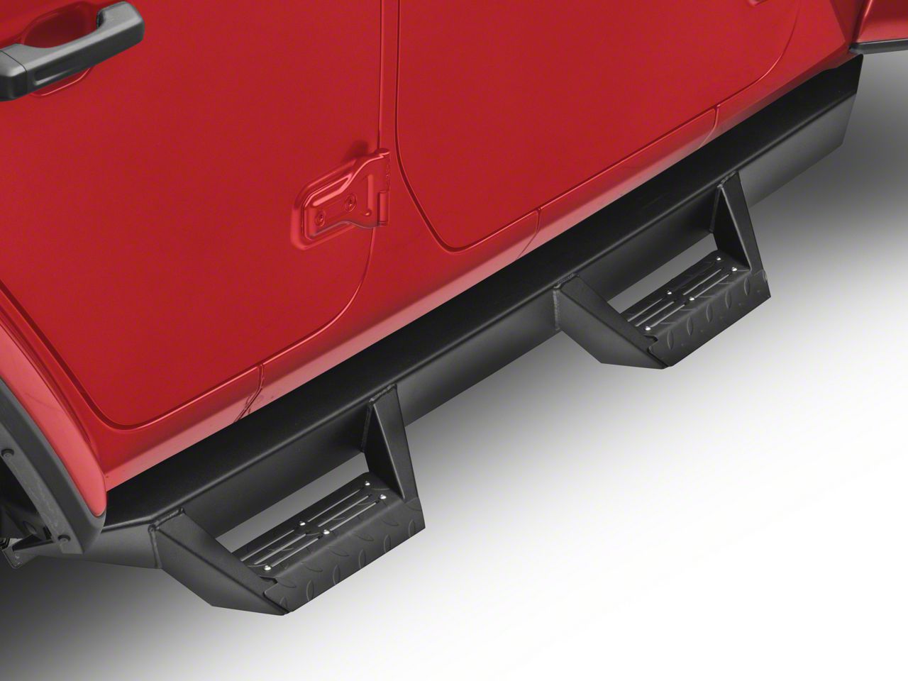 Raptor Series Magnum By Raptor Series Rt Series Cab Length Side Step Bars Black 18 20 Jeep Wrangler Jl 4 Door