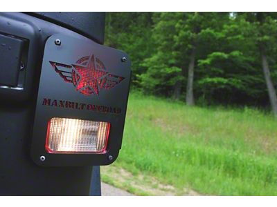 Maxbilt Trail Tail Light Guards with Star Logo (07-18 Jeep Wrangler JK)