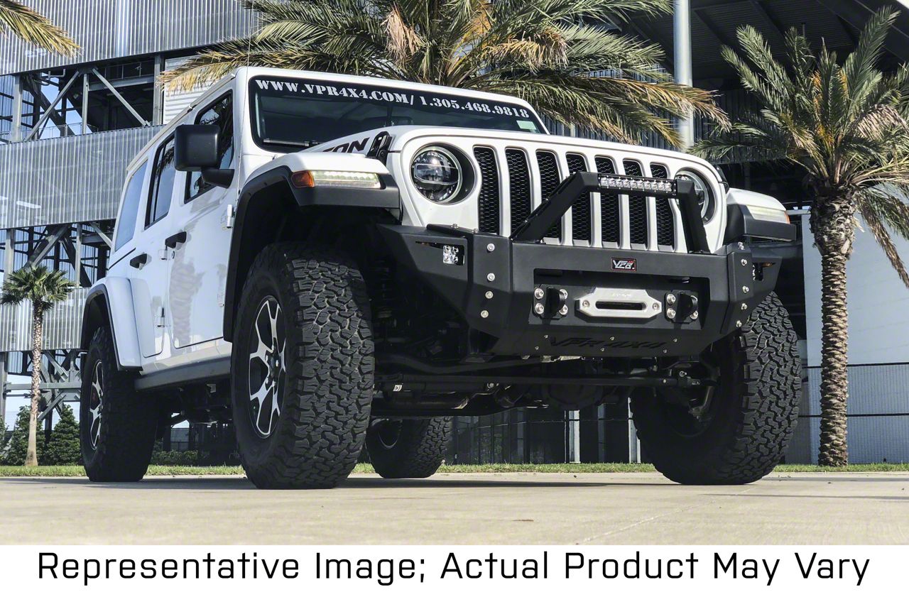 VPR 4x4 Jeep Wrangler Ultima Short Front Bumper; Bare Metal VPR126SS