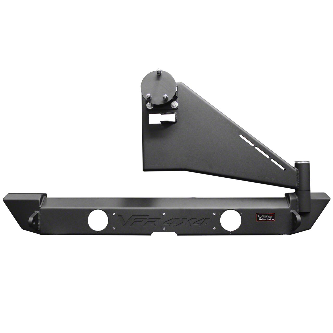 VPR 4x4 Jeep Wrangler Ultima Rear Bumper with Tire Carrier; Bare Metal