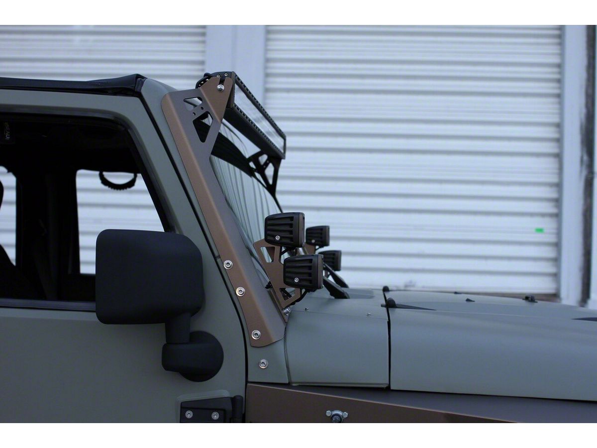 VPR 4x4 Jeep Wrangler 50 in. LED Light Bar Roof Mounting Brackets  VPR-BL-R50 (07-18 Jeep Wrangler JK)