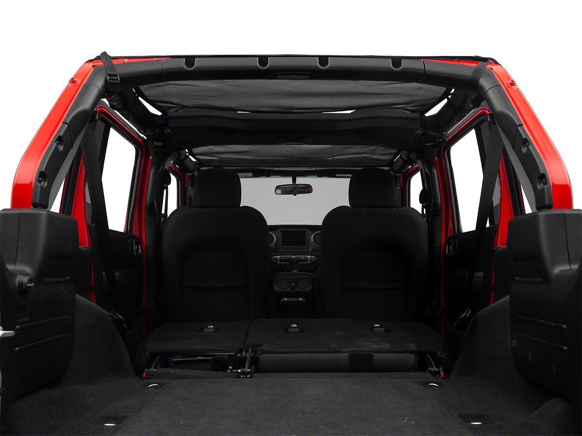 Dirty Dog 4x4 Jeep Wrangler Front Rear Sun Screens Black