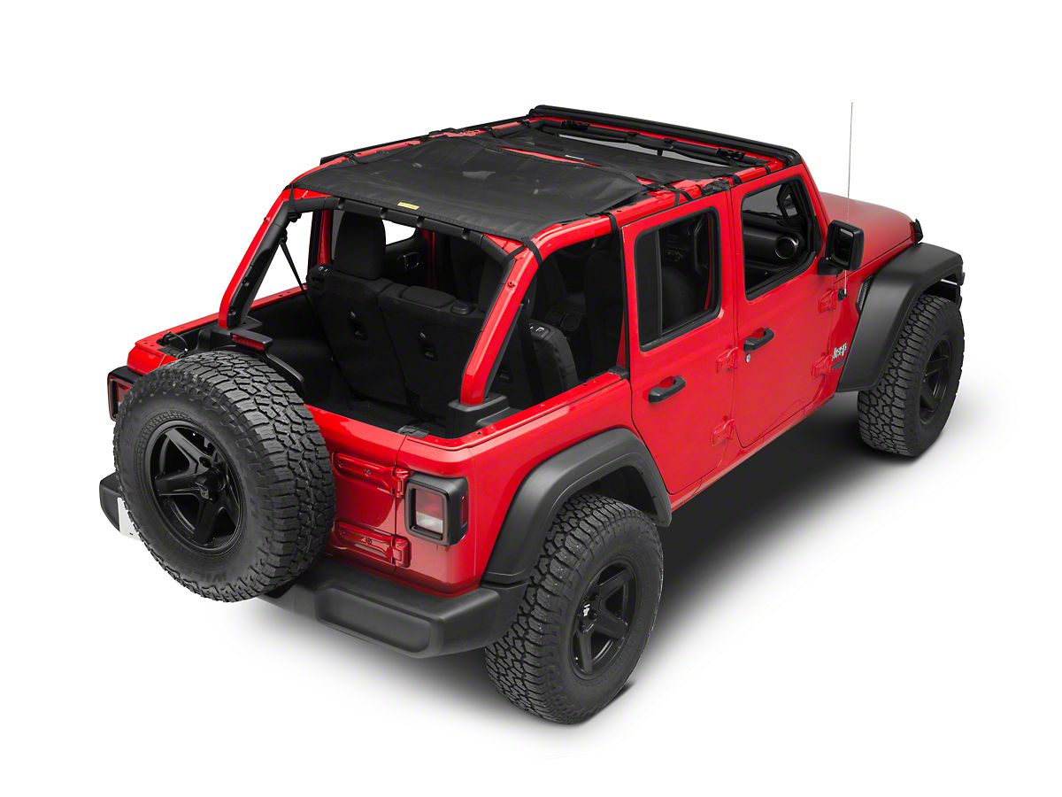 Dirty Dog 4x4 Jeep Wrangler Front Rear Sun Screens Black