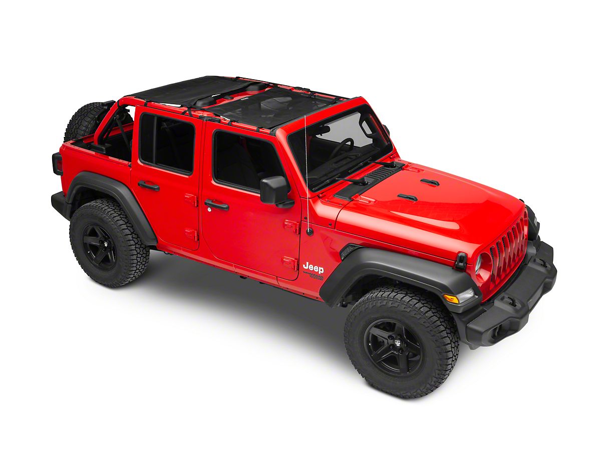 Dirty Dog 4x4 Jeep Wrangler Front Rear Sun Screens Black