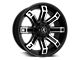 Hollow Point Satin Black Machined Wheel; 18x9 (07-18 Jeep Wrangler JK)