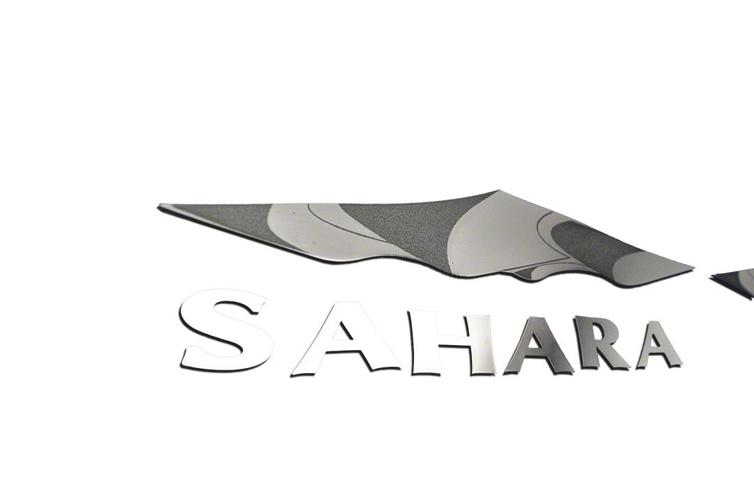 Sahara Badges; Polished (07-18 Jeep Wrangler JK)