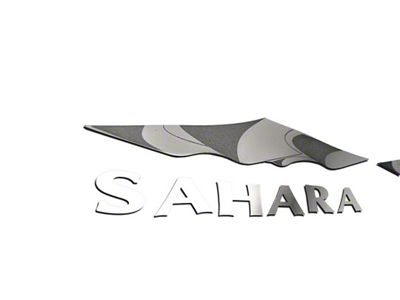 Sahara Badges; Polished (07-18 Jeep Wrangler JK)