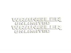 Wrangler Unlimited Badges; Polished (07-18 Wrangler JK)