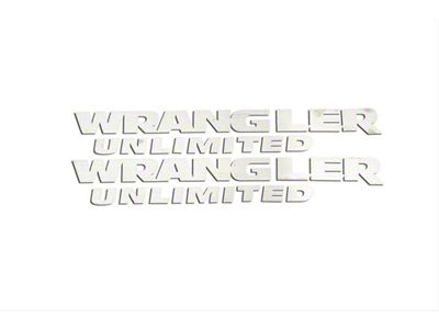 Wrangler Unlimited Badges; Polished (07-18 Wrangler JK)