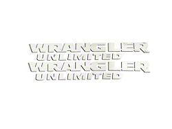 Wrangler Unlimited Badges; Brushed (07-18 Wrangler JK)