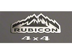 Rubicon 4x4 Badges; Polished (07-18 Jeep Wrangler JK)