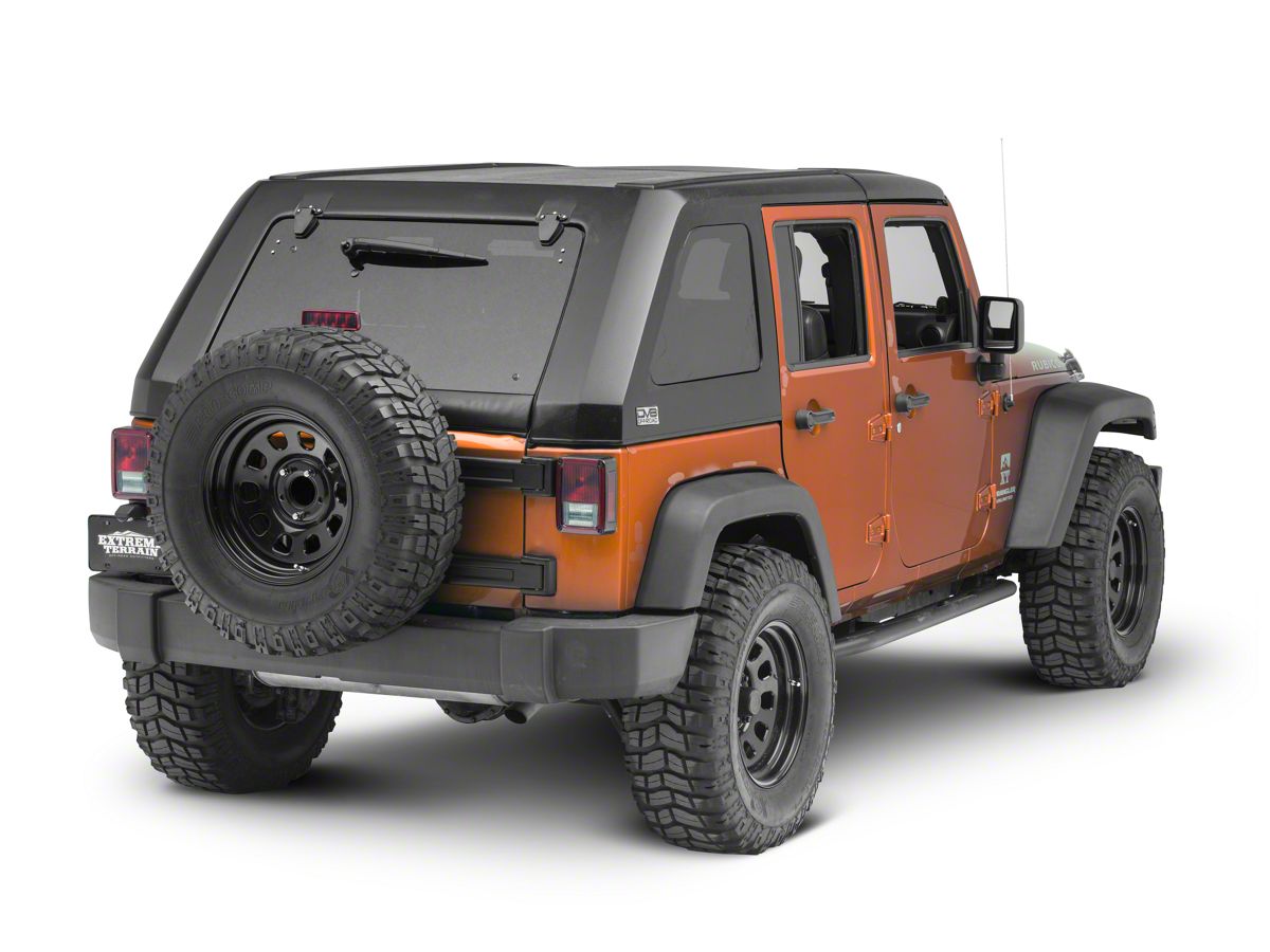 Dv8 Off Road 2 Piece Ranger Fastback Hard Top W Wiper 07 18 Jeep Wrangler Jk 4 Door