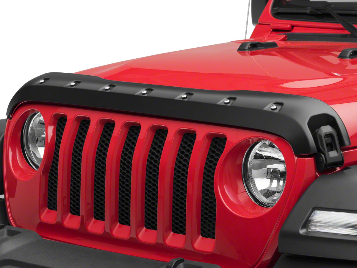 Jeep Wrangler Premium Bolt-On Look Hood Deflector; Smooth (18-23 Jeep  Wrangler JL) - Free Shipping