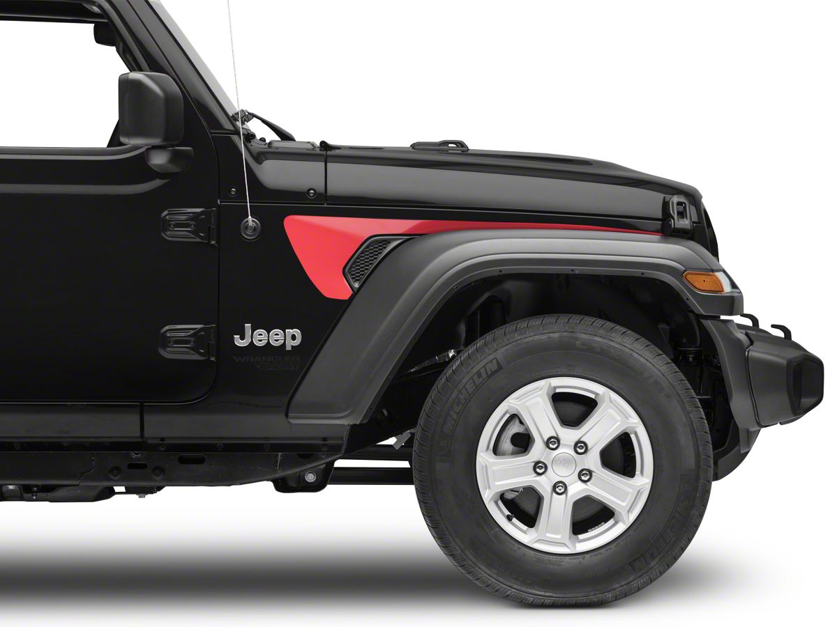 SEC10 Jeep Wrangler Side Accent Decals; Red J123768-JL (18-23 Jeep Wrangler  JL) - Free Shipping