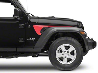 SEC10 Side Accent Decals; Red (18-24 Jeep Wrangler JL)