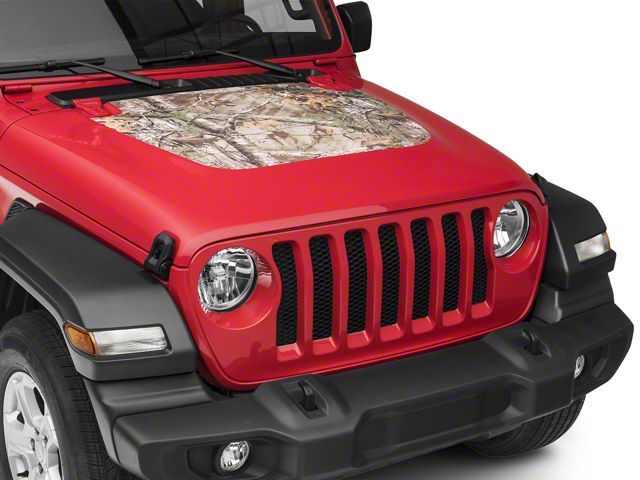 SEC10 Hood Decal; Camo Real Tree (20-24 Jeep Gladiator JT, Excluding Launch Edition, Mojave & Rubicon)